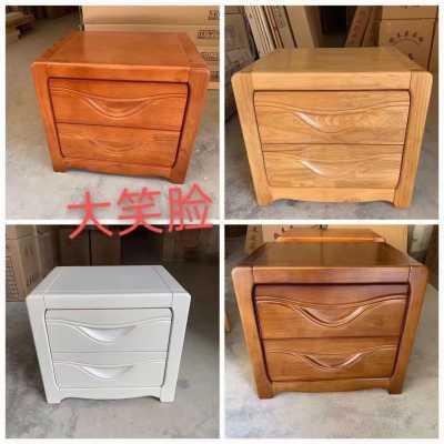 白油床，实木套房家具_6床头柜