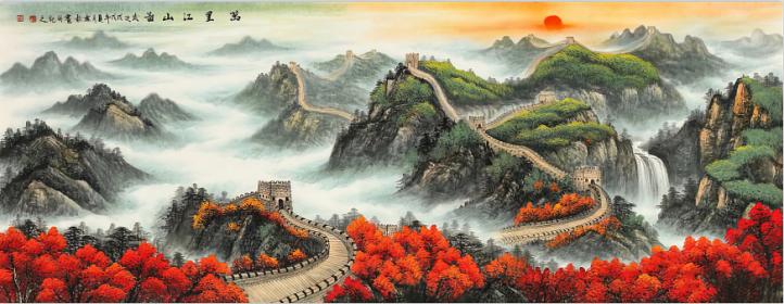 淄博林祥壁画_伟人 长城系列