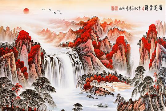 淄博林祥壁画_鸿运当头系列
