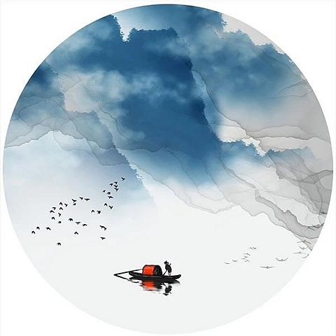 渊雅阁新中式纱画_现代水墨山水系列
