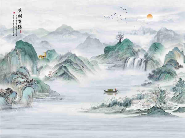 新中式_壁画背景墙海量图集