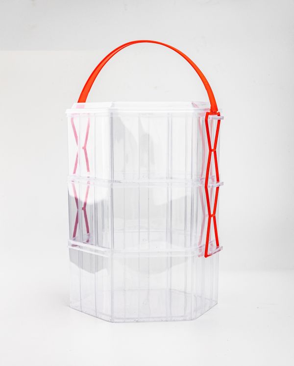 飘兰塑料制品展示图_六角形三层盒