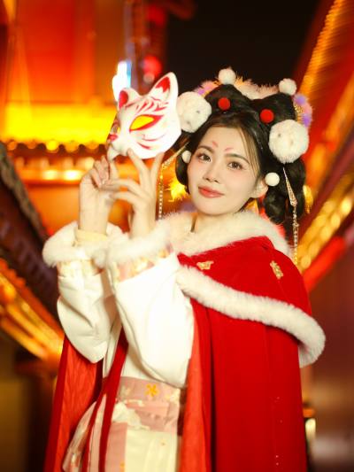 西安七月汉服妆造摄影_冬款汉服