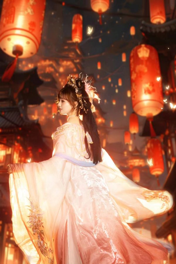 西安七月汉服妆造摄影_高定汉服