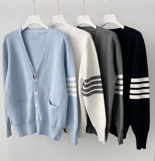 tbfactry_TB 4-bar arm stripe Cotton Cardigan [2F92]