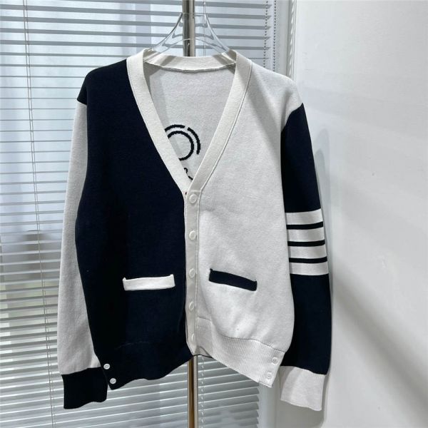 tbfactry_TB BACK DOG JACQUARD V-NECK CARDIGAN[B272]