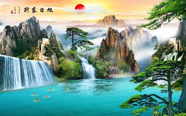壁画图册_山水风景画